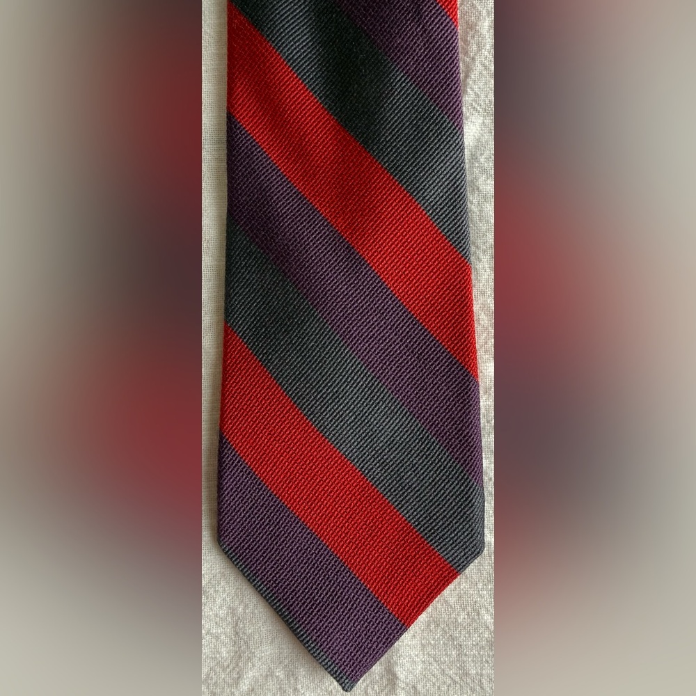 Original Penguin Red and Purple Striped Tie